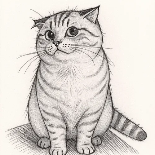 AI image of a scottish fold cat