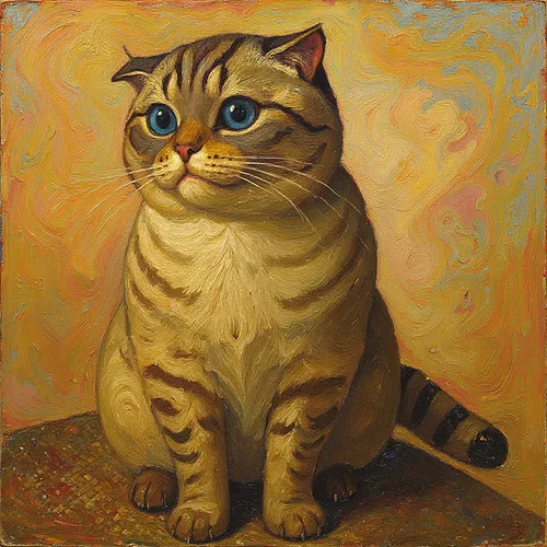 AI image of a scottish fold cat