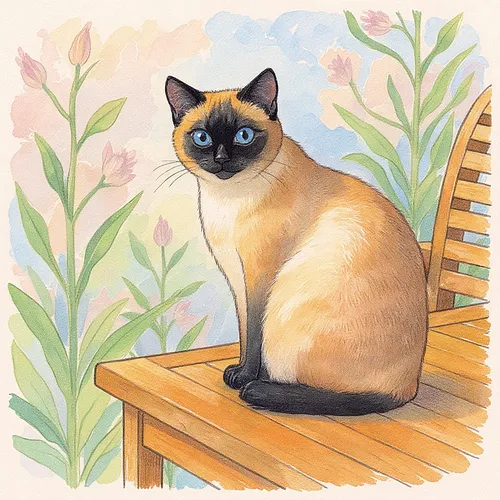 AI image of a siamese cat