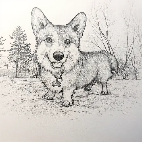 AI image of a corgi