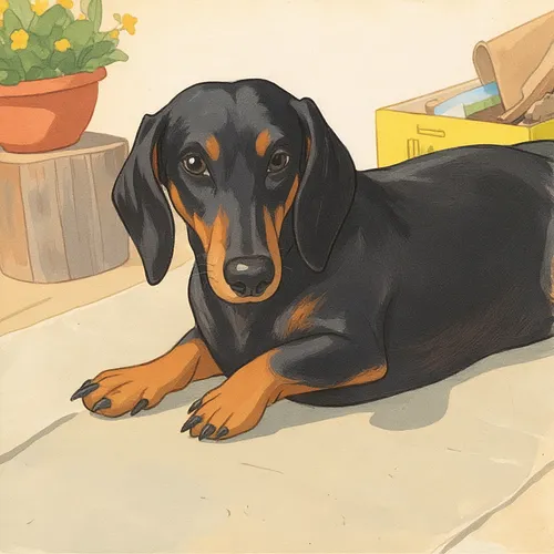 AI image of a dachshund