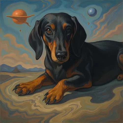 AI image of a dachshund