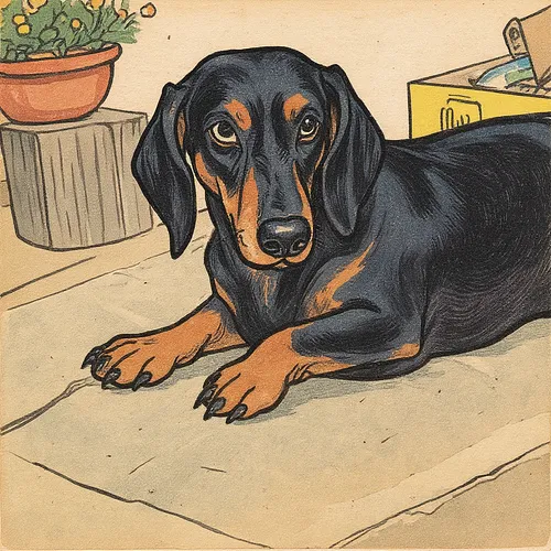 AI image of a dachshund
