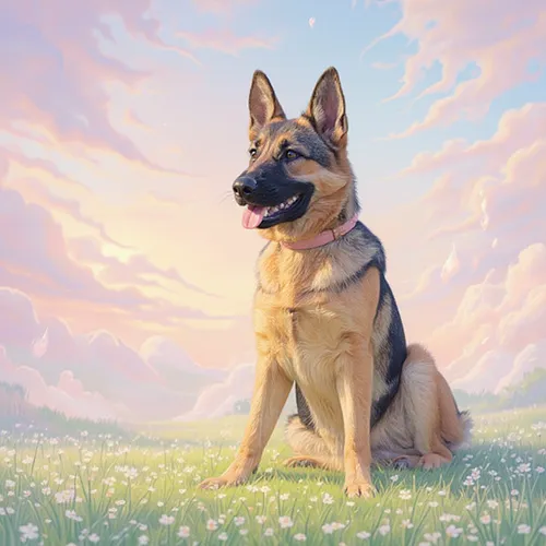 AI image of a german shepherd