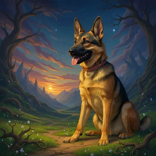 AI image of a german shepherd