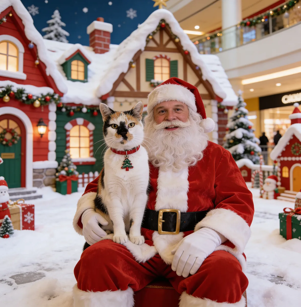 Callie in a cozy holiday portrait with festive winter styling