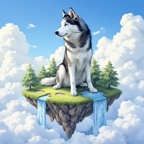 AI image of a pet in artistic style