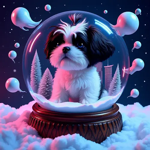 AI image of a pet in artistic style