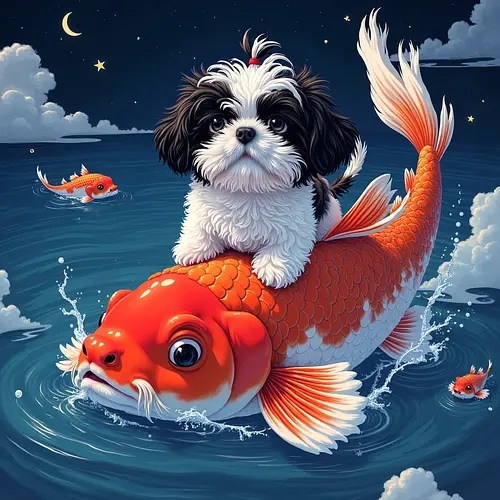 AI image of a pet in anime style