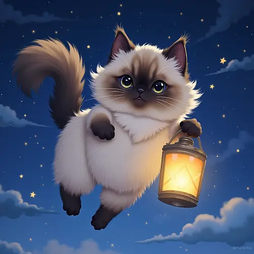 AI image of a pet in anime style