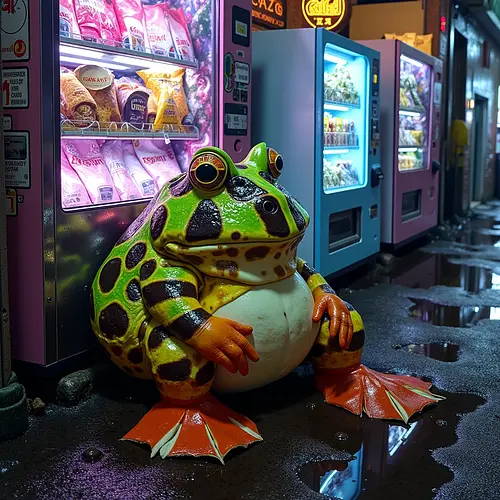 AI image of a pet in cyberpunk style