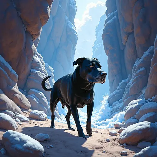 AI image of a pet in digital painting style