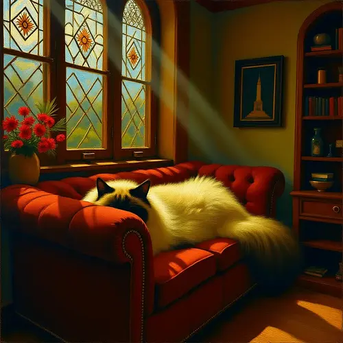 AI image of a pet in oil painting style