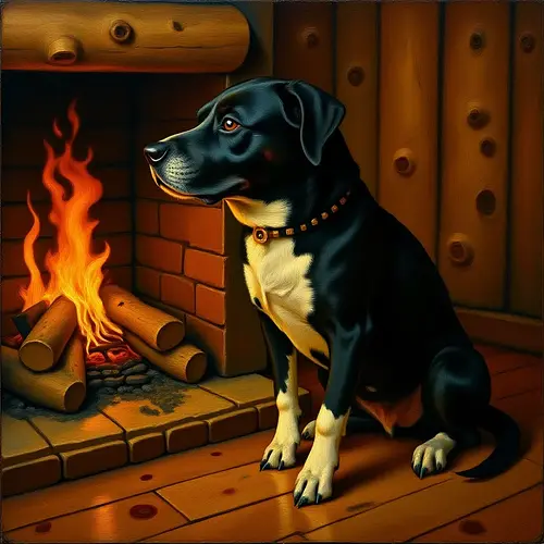 AI image of a pet in oil painting style