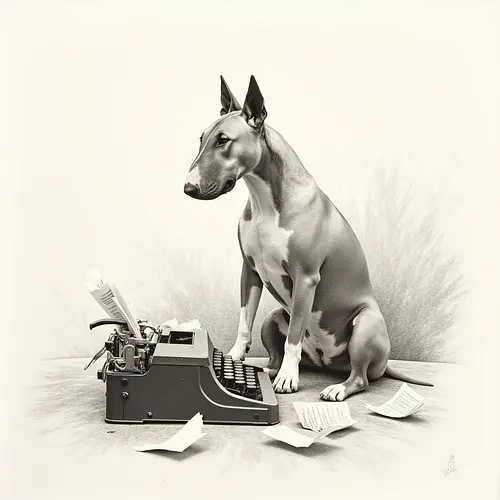 AI image of a pet in pencil sketch style