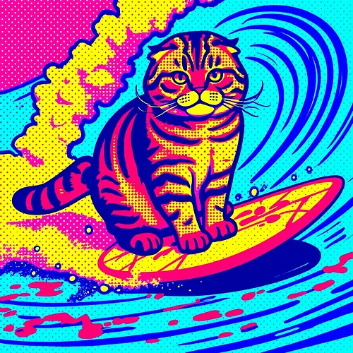 AI image of a pet in pop art style