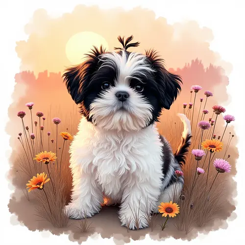 AI image of a pet in watercolor style