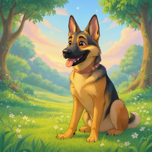 AI image of a german shepherd