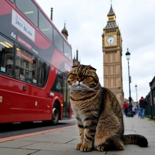 AI pet image at Big Ben in London