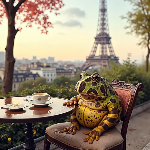 AI pet image at the Eiffel Tower in Paris