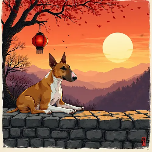 AI pet image at the Great Wall of China