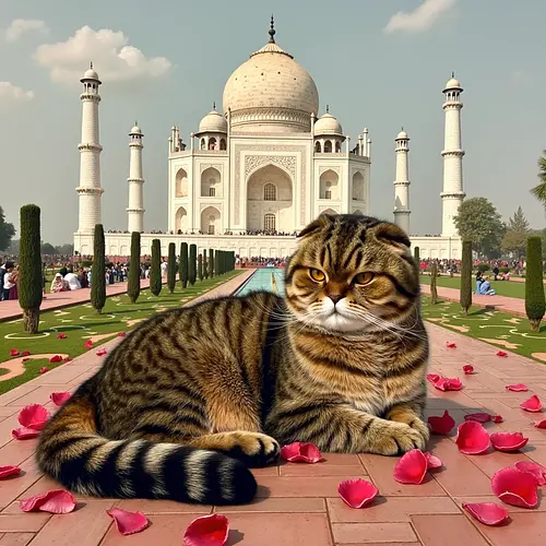 AI pet image at the Taj Mahal in India
