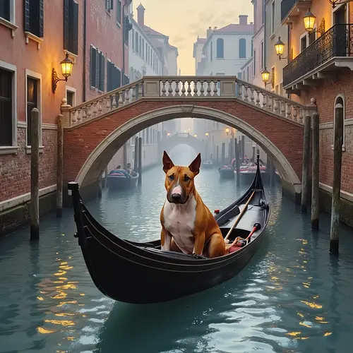 AI-generated pet image in an Italian piazza