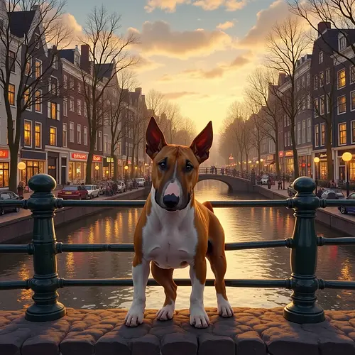 AI-generated pet image by a Dutch canal