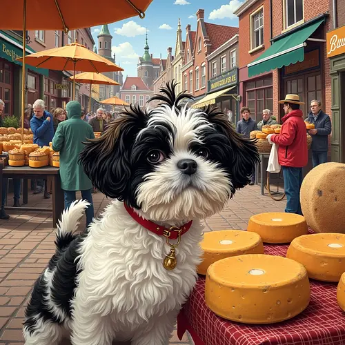AI-generated pet image by a Dutch canal