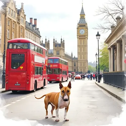 AI-generated pet image on a classic UK street