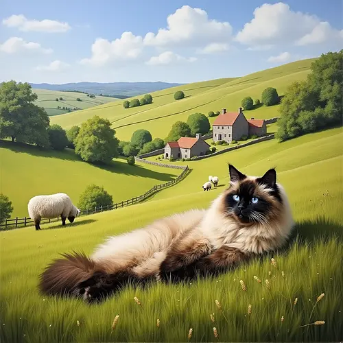 AI-generated pet image on a classic UK street