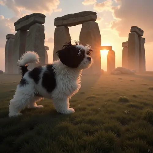 AI-generated pet image on a classic UK street
