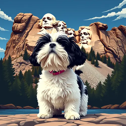 AI-generated pet image in an American cityscape
