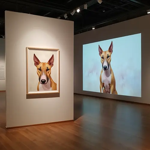 Comparison of AI vs traditional pet portraits