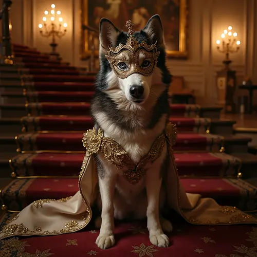 AI-generated pet in a themed outfit or costume