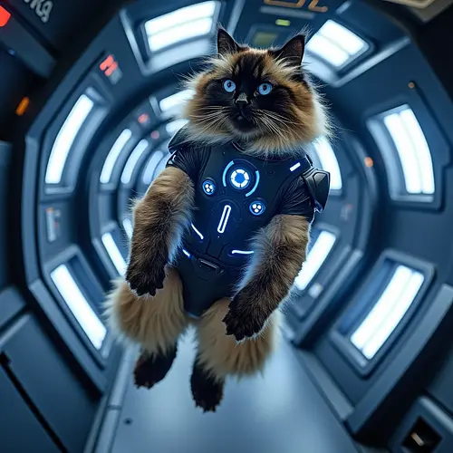 AI-generated pet in astronaut costume
