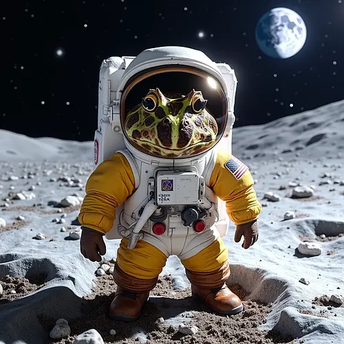 AI-generated pet in astronaut costume