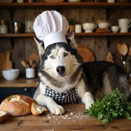 AI-generated pet in chef costume