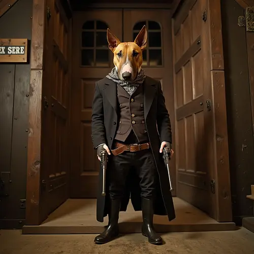 AI-generated pet in cowboy costume