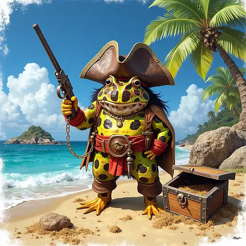 AI-generated pet in pirate costume