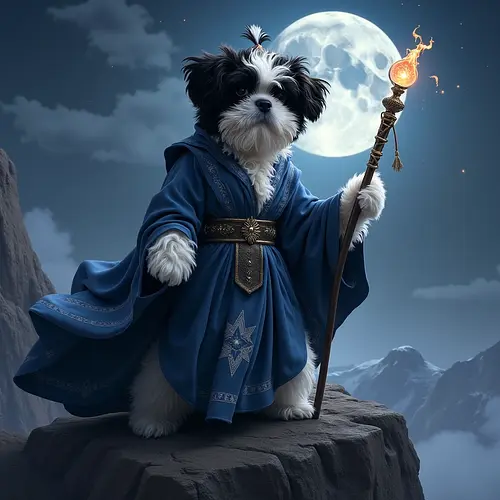 AI-generated pet in wizard costume