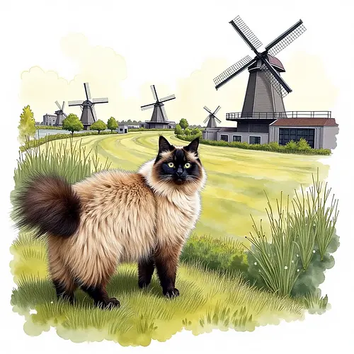 AI-generated pet image on an Amsterdam canal