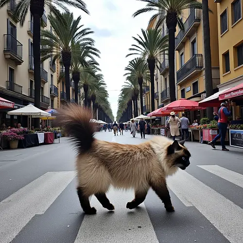 AI-generated pet image at Sagrada Família