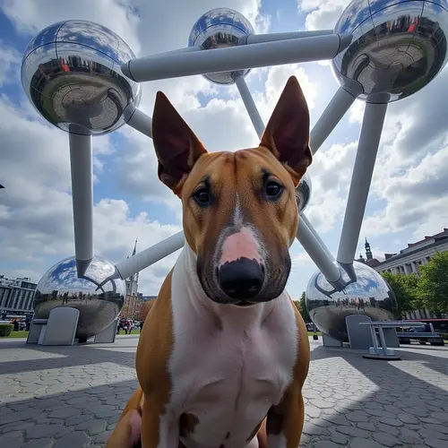 AI-generated pet image with Brussels landmarks