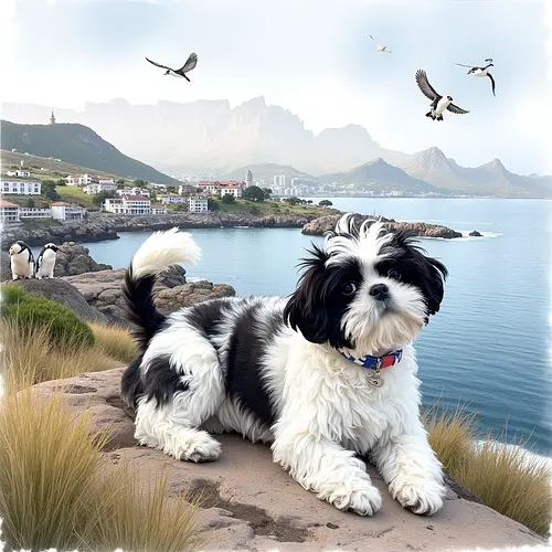 AI-generated pet image with Table Mountain