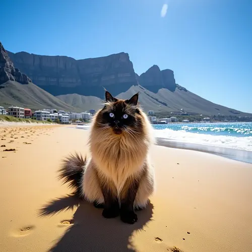 AI-generated pet image with Table Mountain