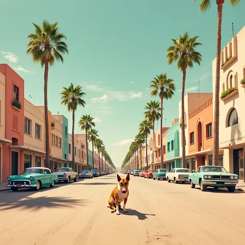 AI-generated pet image with Casablanca landmark