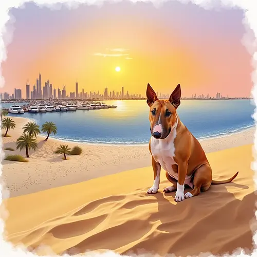 AI-generated pet image with Burj Khalifa