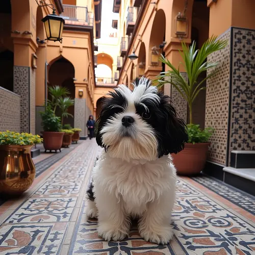 AI-generated pet image with Burj Khalifa