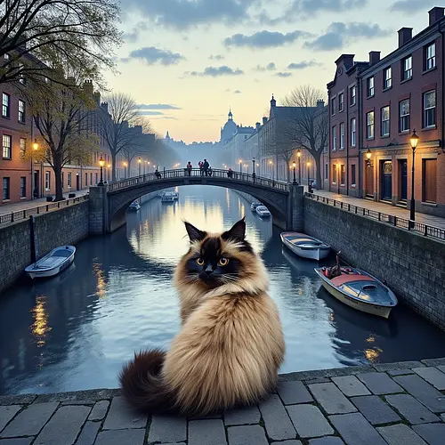 AI-generated pet image with Dublin landmarks